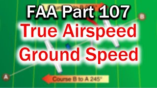 True Airspeed vs Ground Speed  FAA Part 107 Exam Tutorial [upl. by Shirley]