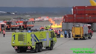 quot ICAO NOTFALLÜBUNG AM FLUGHAFEN STUTTGART quot 400 Einsatzkräfte proben den Ernstfall  Ü [upl. by Entruoc]