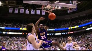 02 26 2007 Lakers vs Jazz Kobe Putback Dunk [upl. by Woolcott]