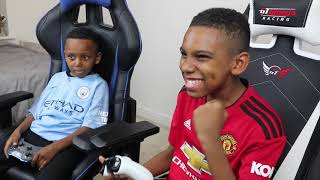 Can i finally beat my Little Bro  Man Utd vs Man City  FIFA 19 [upl. by Anikat]