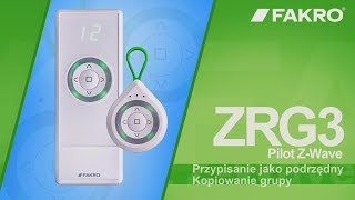 FAKRO ZRG3 pilot ZWave  przypisanie kopiowanie [upl. by Amikat]