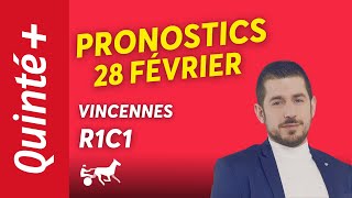 PRONOSTICS QUINTÉ DU 28 FÉVRIER À VINCENNES  GAGNEUR VISE LA PLUS HAUTE MARCHE DU PODIUM [upl. by Aibos914]