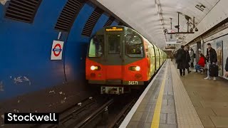 Stockwell  Northern line  London Underground  1995 Tube Stock [upl. by Ennovyhc]