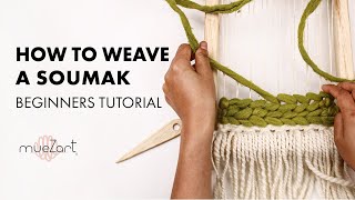 How to weave a Soumak Tutorial for Beginners  Weaving basics [upl. by Illa]