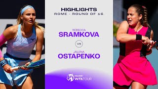 Rebecca Sramkova vs Jelena Ostapenko  2024 Rome Round of 16  WTA Match Highlights [upl. by Adanar713]