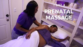 PREGNANCY UPDATE  I got a prenatal massage  34 weeks [upl. by Ledarf]