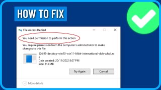 How to Fix You Need Permission to Perform This Action Windows 1011 [upl. by Saber]