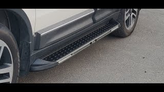 TATA HEXA SIDE STEPFOOTSTEP ACCESSORIES INSTALLATION VIDEO HD [upl. by Kehsihba]