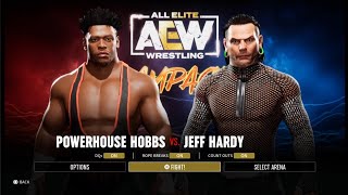 PowerHouse Hobbs vs Jeff Hardy Rampage AEW Fight Forever [upl. by Leontine]