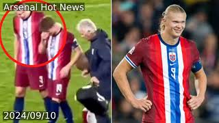 Erling Haalands reaction to Martin Odegaards injury speaks volumes before Man City vs Arsenal [upl. by Innek]