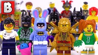 ALL Collectible LEGO Bricktober Minifigures from 2017  Unbox Build Time Lapse Review [upl. by Nellie]