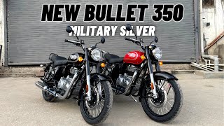 2024 Royal Enfield Bullet 350 Military Silver Review  New Variant  Motorxone [upl. by Eahsan379]