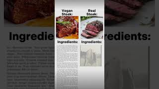 VEGAN STEAK VS REAL STEAK [upl. by Atirec]