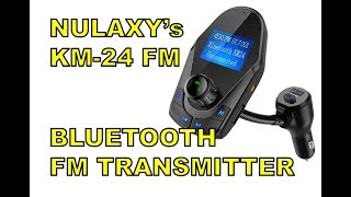 Instant SMART CAR Nulaxy KM24 Bluetooth FM Transmitter Unboxing SetUp amp Review [upl. by Eralcyram]