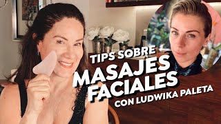 LUDWIKA PALETA nos da sus TIPS de MASAJES FACIALES Gua Sha  Rodillo  I Gloria Calzada Puro Glow [upl. by Slinkman]