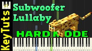 Subwoofer Lullaby from Minecraft  Hard Mode Piano Tutorial Synthesia [upl. by Wentworth558]