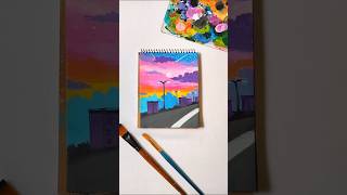 Cityscape painting ✨ shortsfeed stepbysteppaintingforbeginners painting art artshorts [upl. by Amsed]