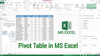 How to Create Pivot Table in Microsoft Excel  Pivot Table in Excel [upl. by Hally]