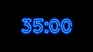 35 minutes Countdown Timer  Neon Version [upl. by Robina]