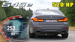 520HP BMW 545e STAGE 1  0100 100200 TOP SPEED amp AUTOBAHN POV [upl. by Eirotal360]