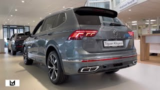 Volkswagen NEW Tiguan Allspace Rline 2024 in 4K Platinum Grey 20 inch Misano Walk around amp detail [upl. by Sucramd]