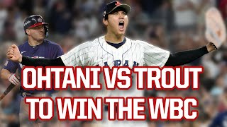 Ohtani strikes out Trout to win the World Baseball Classic a breakdown [upl. by Refeinnej]