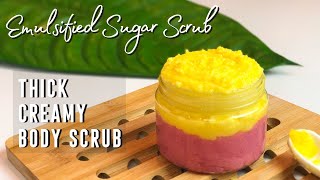 How to Make EMULSIFIED Sugar Scrub  Easy DIY Body Scrub Recipe [upl. by Ailec756]