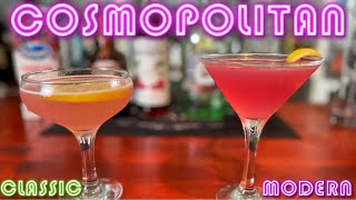 How to make a Cosmopolitan Cocktail Classic recipe and Modern recipe [upl. by Socrates73]