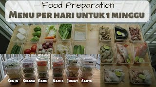 CARA MENGHEMAT WAKTU MEMASAK  FOOD PREPARATION PERMENU PERHARI DALAM SATU MINGGU [upl. by Atirabrab3]