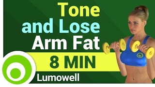 Slim and Toned Arms Exercises  8 Minute Workout [upl. by Kassey]