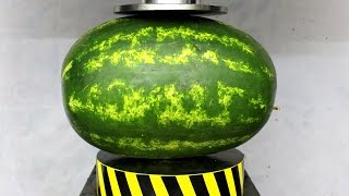 EXPERIMENT HYDRAULIC PRESS 100 TON vs WATERMELON [upl. by Philbin]