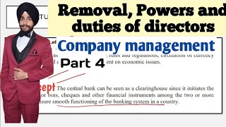 Removal of directors in company law bcom  Powers and duties of directors in company law  bcom [upl. by Seniag359]