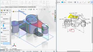 Making a keyway and Hole Tangent to Curved Wall in Solidworks [upl. by Timrek537]