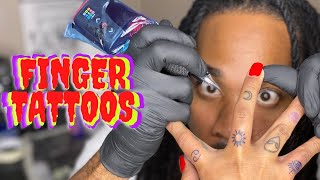 HOW TO TATTOO  Finger tattoos  Tattoo time lapse  Tattoo machine  Amazon tattoo machine  vlog [upl. by Auginahs794]