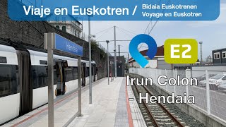 Viaje en Euskotren entre Irun y Hendaia  TOPO E2 UT 900 [upl. by Riti]