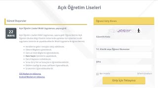 Açık Öğretim Lisesi Öğrenci Girişi Nasıl Yapılır [upl. by Eeryk]