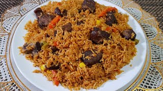 Jinsi ya kupika jollof rice mtamu sana  Wali wa nchi za Africa Magharibi [upl. by Emyaj]