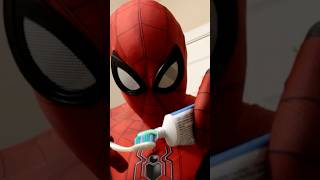 Spiderman morning routine in real life shorts [upl. by Nevlin839]