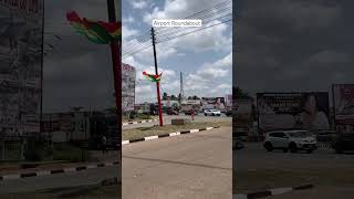 Kumasi Airport Roundabout Ghana 🇬🇭 kumasi ghana africa africanstreet street [upl. by Llednov]