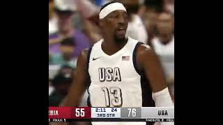 tem USA Serbia basketball game highlights Half 12 final at Paris2024 Olympics parisolympics2024 [upl. by Ninahs]