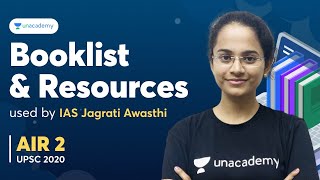 My Booklist and Resources for UPSC CSE Preparation  AIR 2 Jagrati Awasthi [upl. by Nahgaem262]