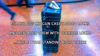 The TSA cut off my gun cases locks while I was standing right there [upl. by Ennaeel470]