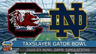 TaxSlayer Gator Bowl 2022  Notre Dame vs South Carolina  Full Game Highlights NCAA 14 Sim [upl. by Bundy304]