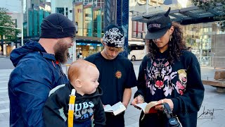 Young men take Bibles and prayer in Auckland New Zealand [upl. by Elletnuahs]