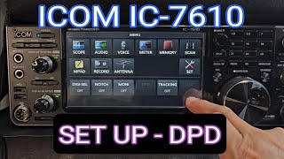 ICOM IC7610  DPD SET UP [upl. by Enibas]