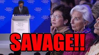 Milei SAVAGELY ROASTED the entire Davos WEF crowd [upl. by Asilim]