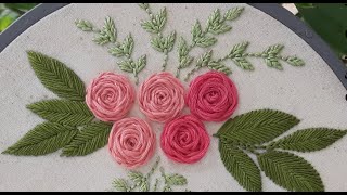 Stem Stitch Flower Rose Tutorial  Hand Embroidery Lesson 01 [upl. by Sine]