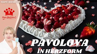 Verschenke Dein Herz mit einer Pavlova in Herzform ganz einfach Silkeswelt pavlova meringue [upl. by Buff]