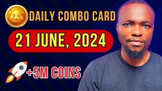 Hamster Kombat Daily Combo Card  Today 21062024  Claim 5M Coins to Hamster Kombat Wallet [upl. by Chang]