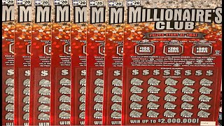 SC Mias Last Play Millionaires Club Coin Eligible Scratch Off Lottery Tickets [upl. by Aekin423]